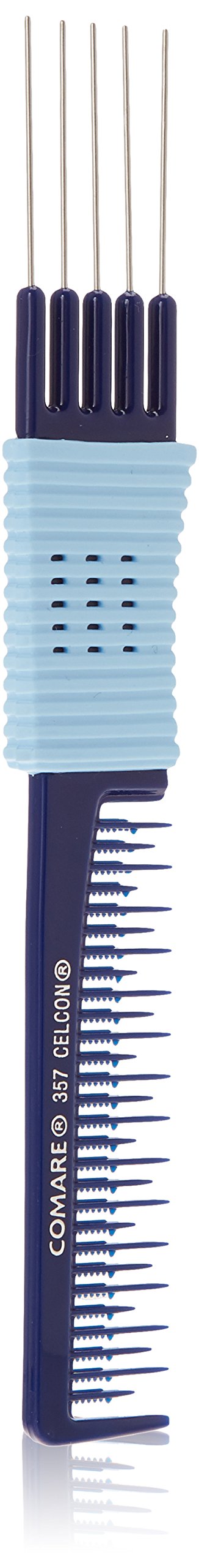 Comare Mark V Blue Gripper Comb & Lift - 7.8 Inch Stainless Steel Hair Tool