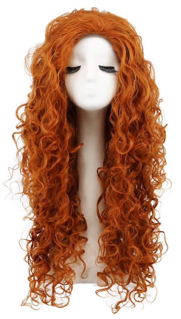 karlery Women? Orange Curly Wig - Fluffy Synthetic Fiber Cosplay & Halloween Costume