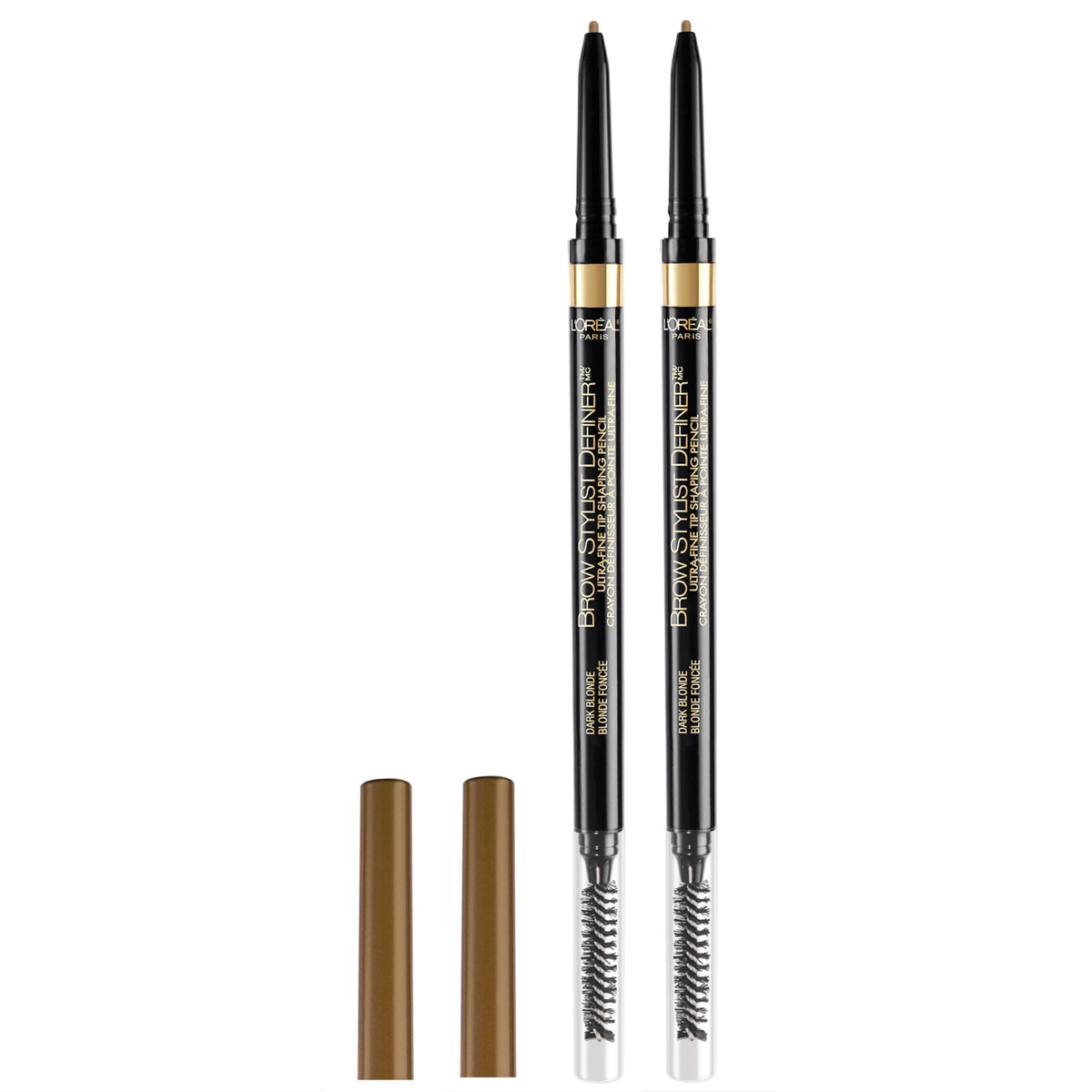 L'Oreal Paris Brow Stylist Definer Pencil, Waterproof, Ultra-Fine, Dark Blonde, 2 Count