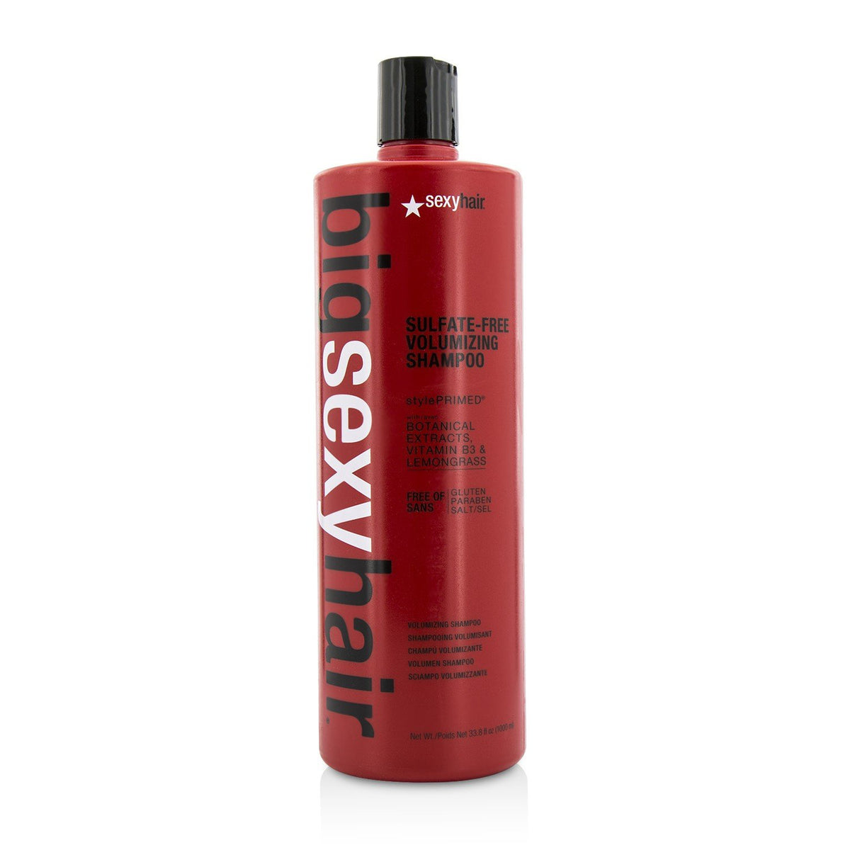 Sexy Hair Big Volumizing Shampoo For Unisex - 33.8 Oz - Red, Boosts Volume & Shine