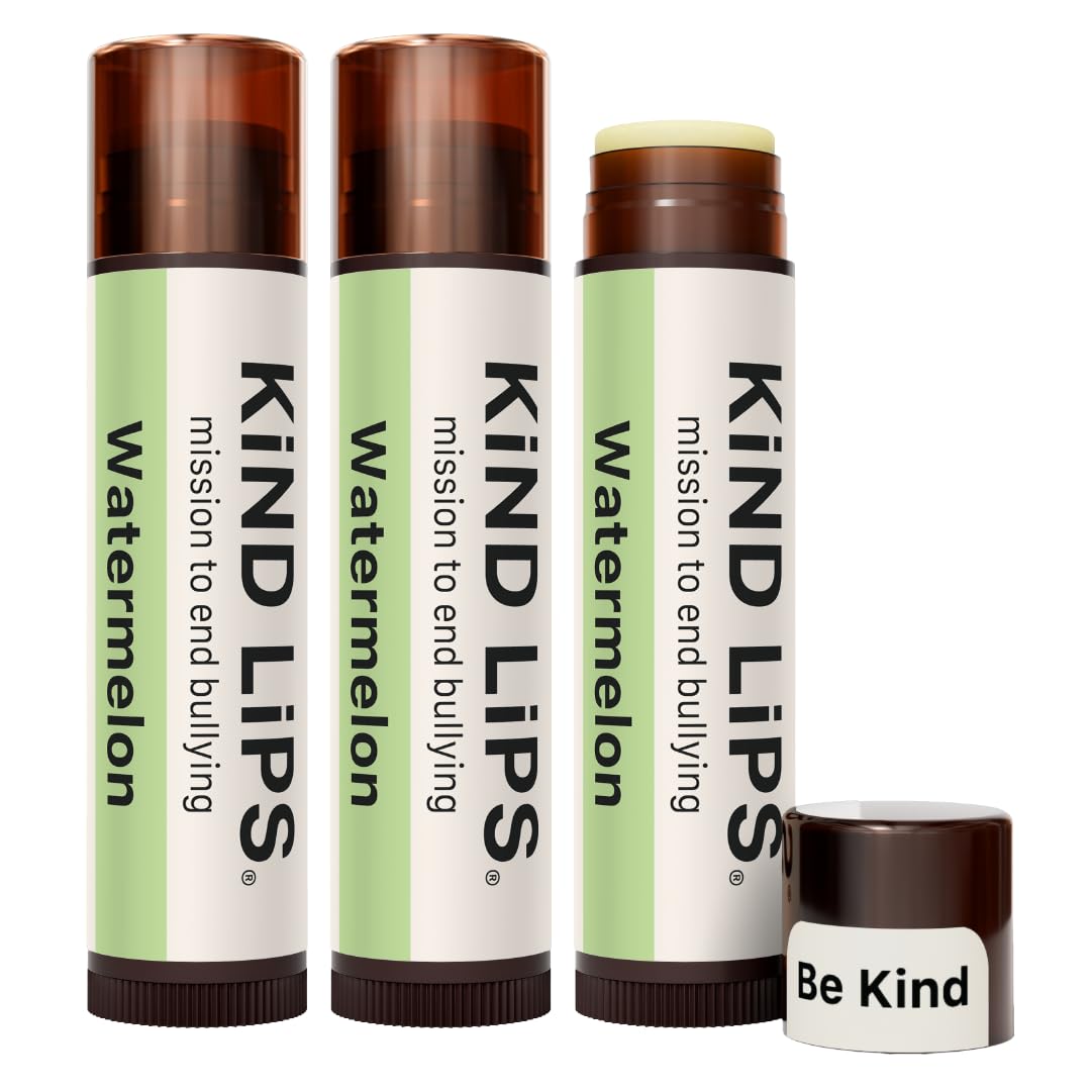 Kind Lips Usda Organic Watermelon Lip Balm 3 Pack – Natural, Cruelty-Free Moisturizer For All