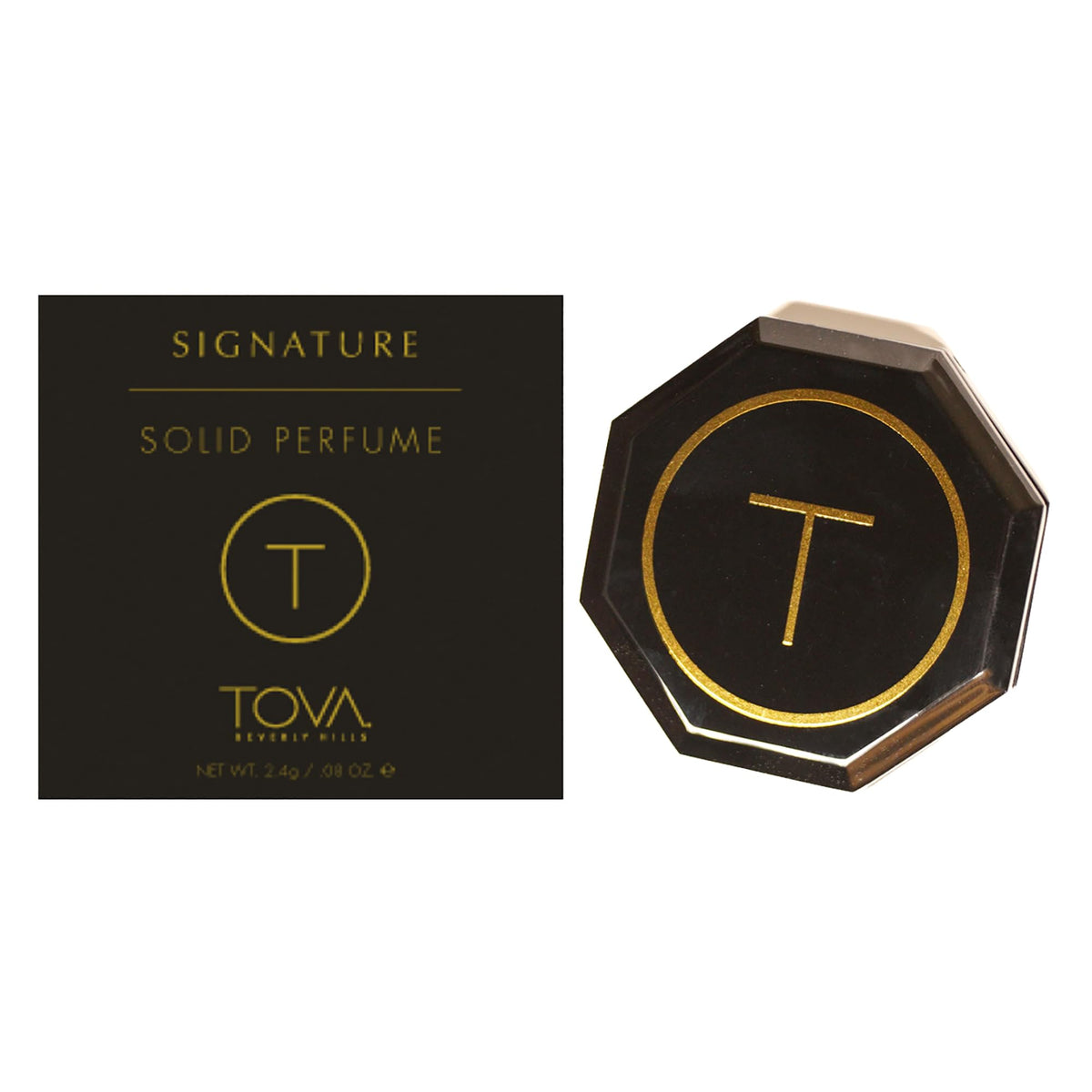 Tova Signature Solid Perfume Compact For Ladies, 2.4G - Elegant Fragrance In A Stylish Case