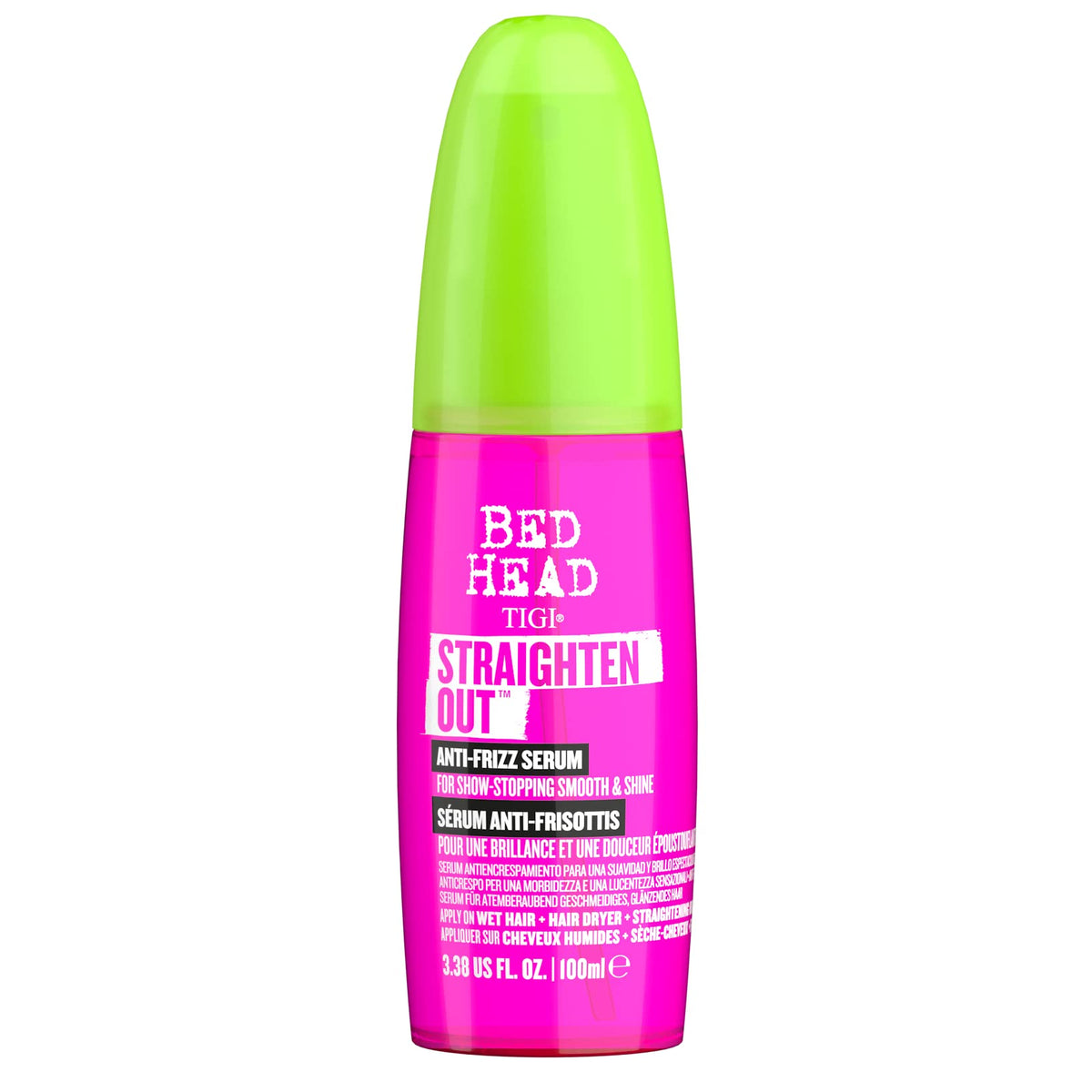 Tigi Bed Head Anti Frizz Serum, Smooth & Shiny Hair, 3.38 Fl Oz, Pink