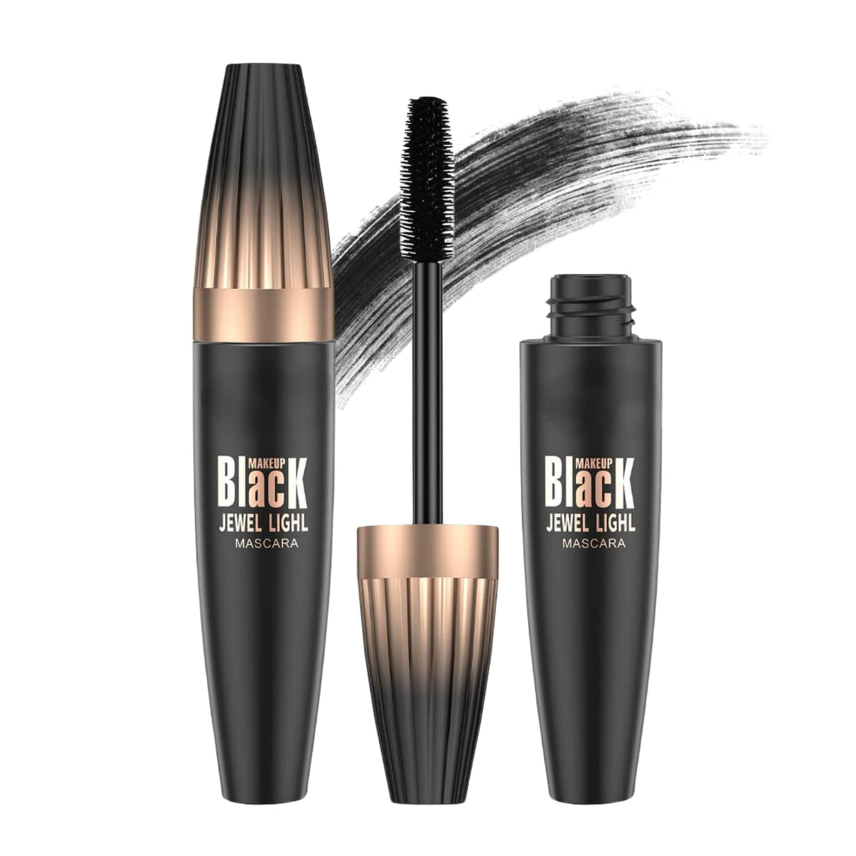 Mklopiyv 4D Silk Fiber Mascara - Waterproof, Smudge-Proof, Thickening & Lengthening, Black