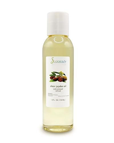 Soapeauty 100% Pure Clear Jojoba Oil - Natural Moisturizing Oil for Skin, Hair & Nails, 4