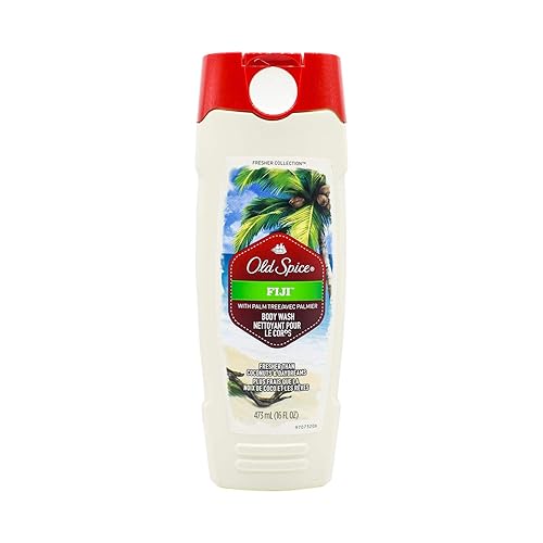 Old Spice Fresh Collection Body Wash Fiji, 16 Oz, Value Pack Of 7, Red