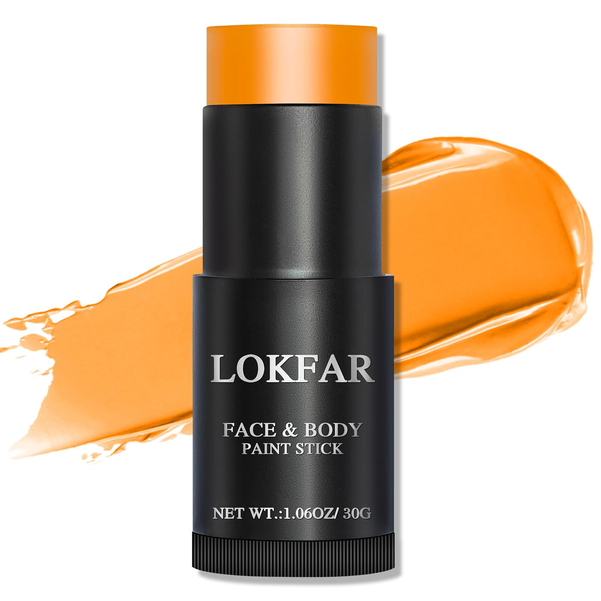 Lokfar Orange Face Paint Stick - Waterproof Halloween Makeup For Cosplay & Sports