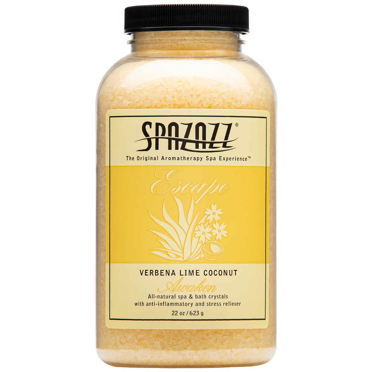 Spazazz Lime Coconut Spa And Bath Crystals, 22 Ounce, Crystal Relaxation Soak