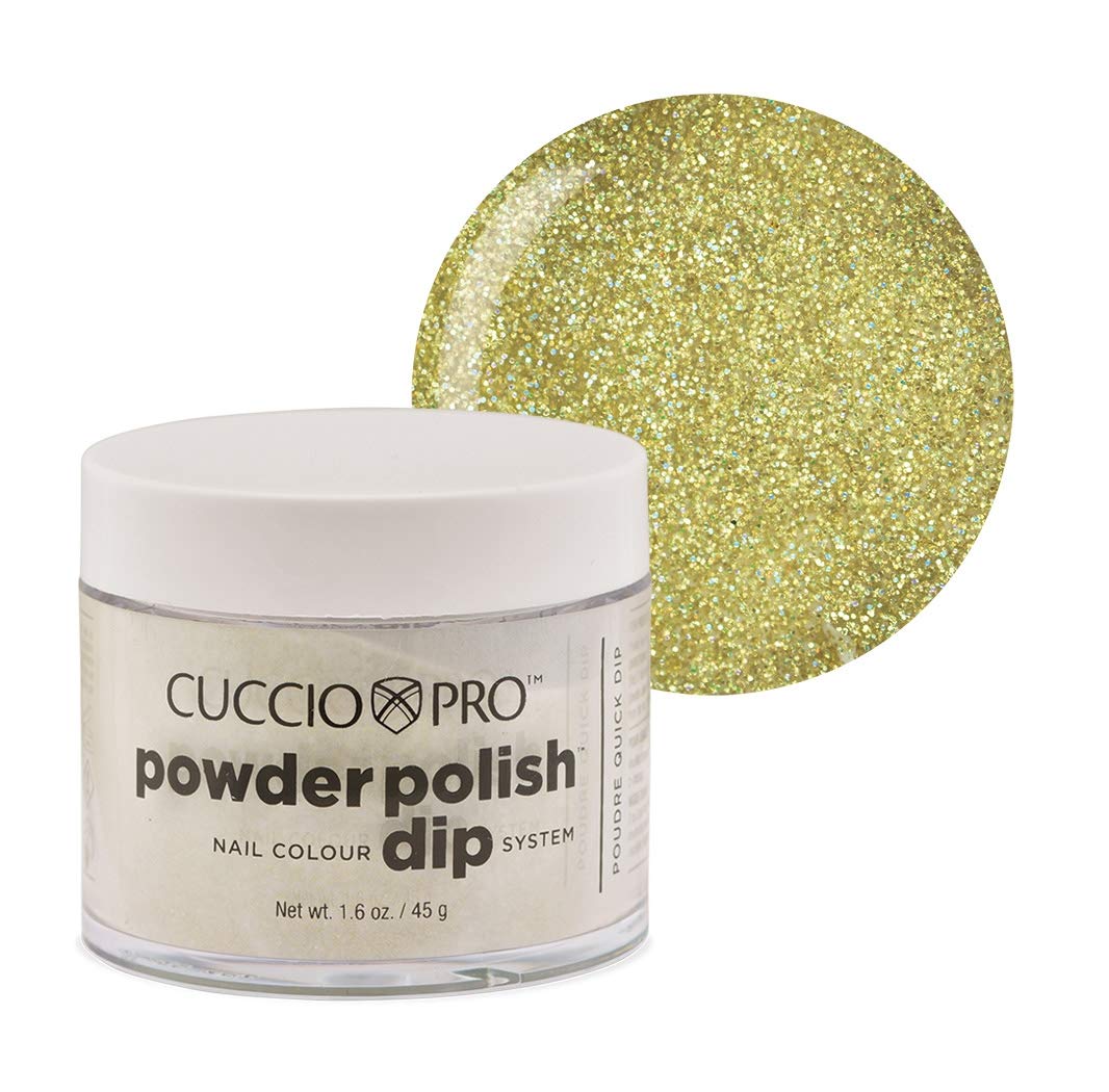 Cuccio Naturale Gold Rainbow Mica Dipping Powder - 2oz Acrylic Nail Colour Dip System