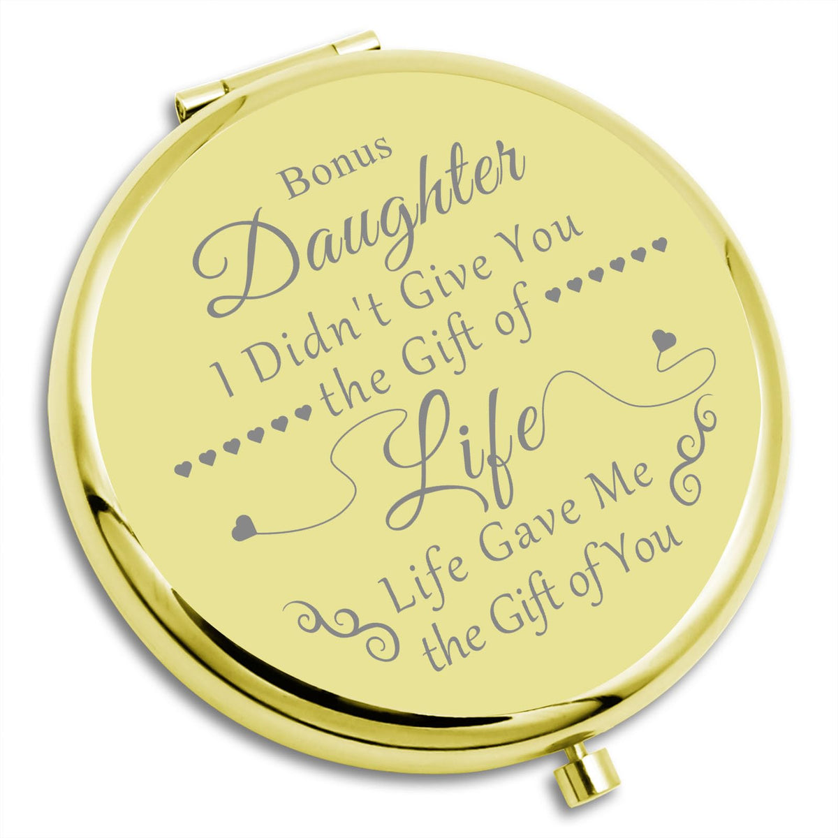 Gevody Gold Compact Makeup Mirror For Bonus Daughters, Stepdaughters & Daughters-In-Law