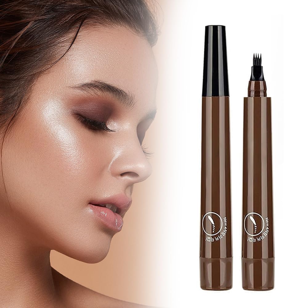 Generic Magic Eyebrow Pencil - 3D Waterproof Microblading, Dark-Brown#2, Precise 4 Tipped Pen