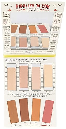 Thebalm Highlighting & Contour Palette - Shimmer, Matte, Bronzer & Blushes, 0.8 Oz