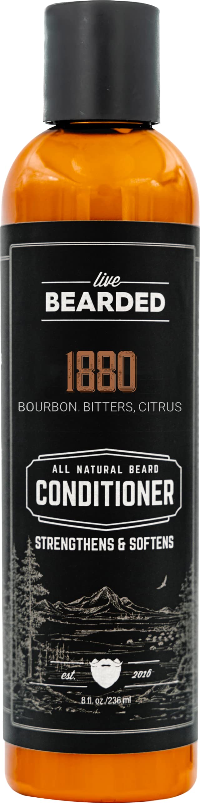 Live Bearded Beard Conditioner - 8 Oz. All-Natural Facial Hair Care With Biotin & Oils