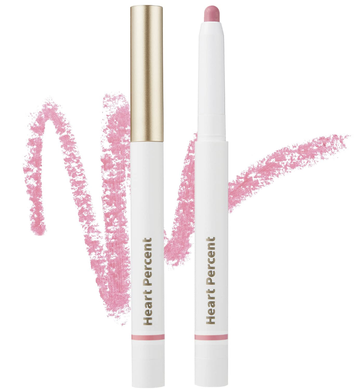 Heart Percent Mood Lip Pencil #14 Calm Pink - Long-Lasting Creamy Retractable Lip Crayon 0.8G