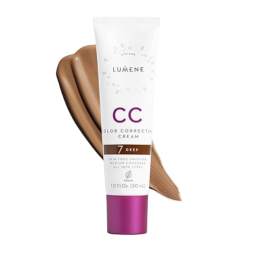 Lumene Cc Cream - Medium Coverage Face Makeup, Redness Reducing, Vegan, 1 Fl Oz, Deep Shade