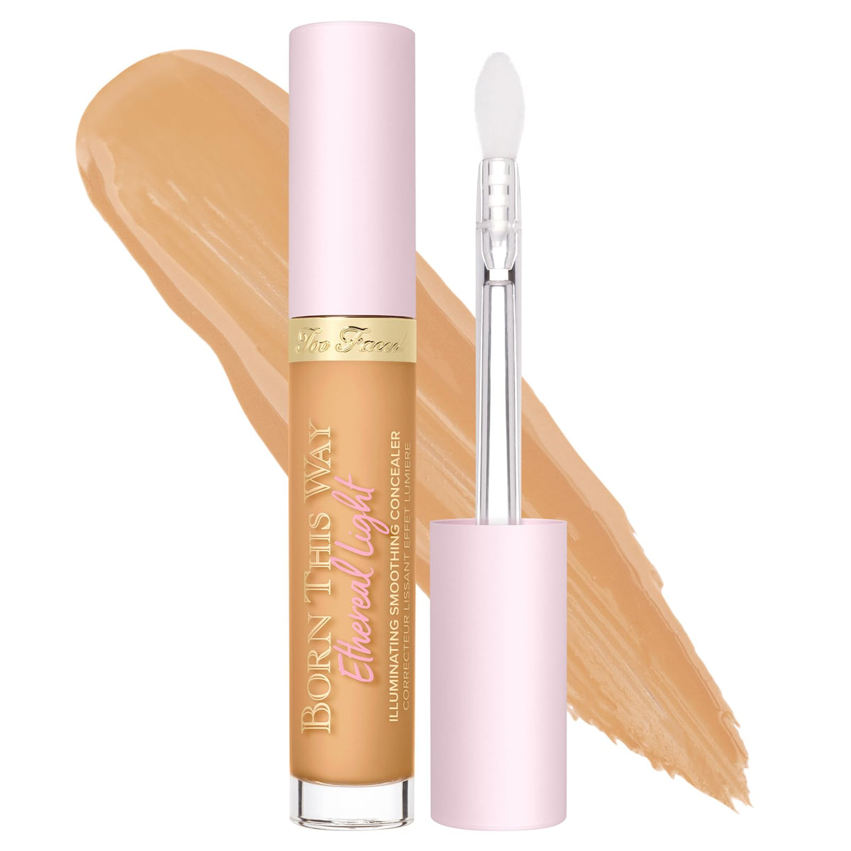 Too Faced Born This Way Concealer - Ethereal Light, Waterproof, Hyaluronic Acid, Honeybun 0.17 Fl Oz