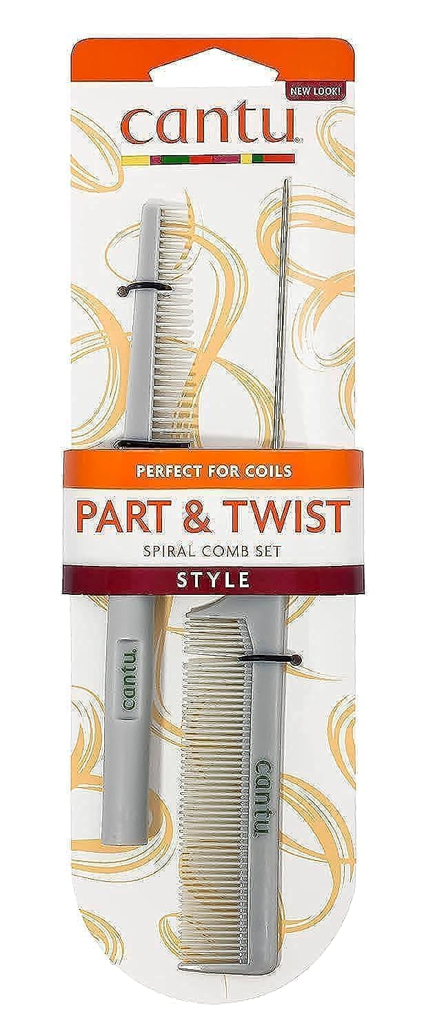 Cantu Hair Accessories Style Part & Twist Set - 2 Count Metal Hair Tools, White