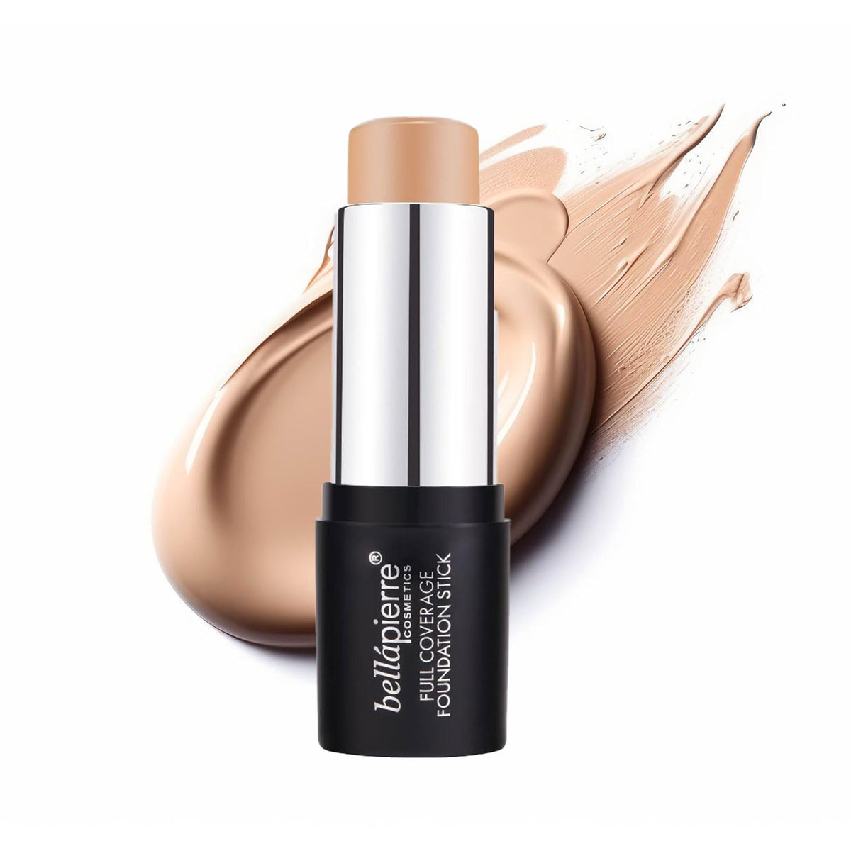 Bellapierre Mineral Foundation Stick, Full Coverage Matte, Dark, 0.35 Oz, Cruelty Free