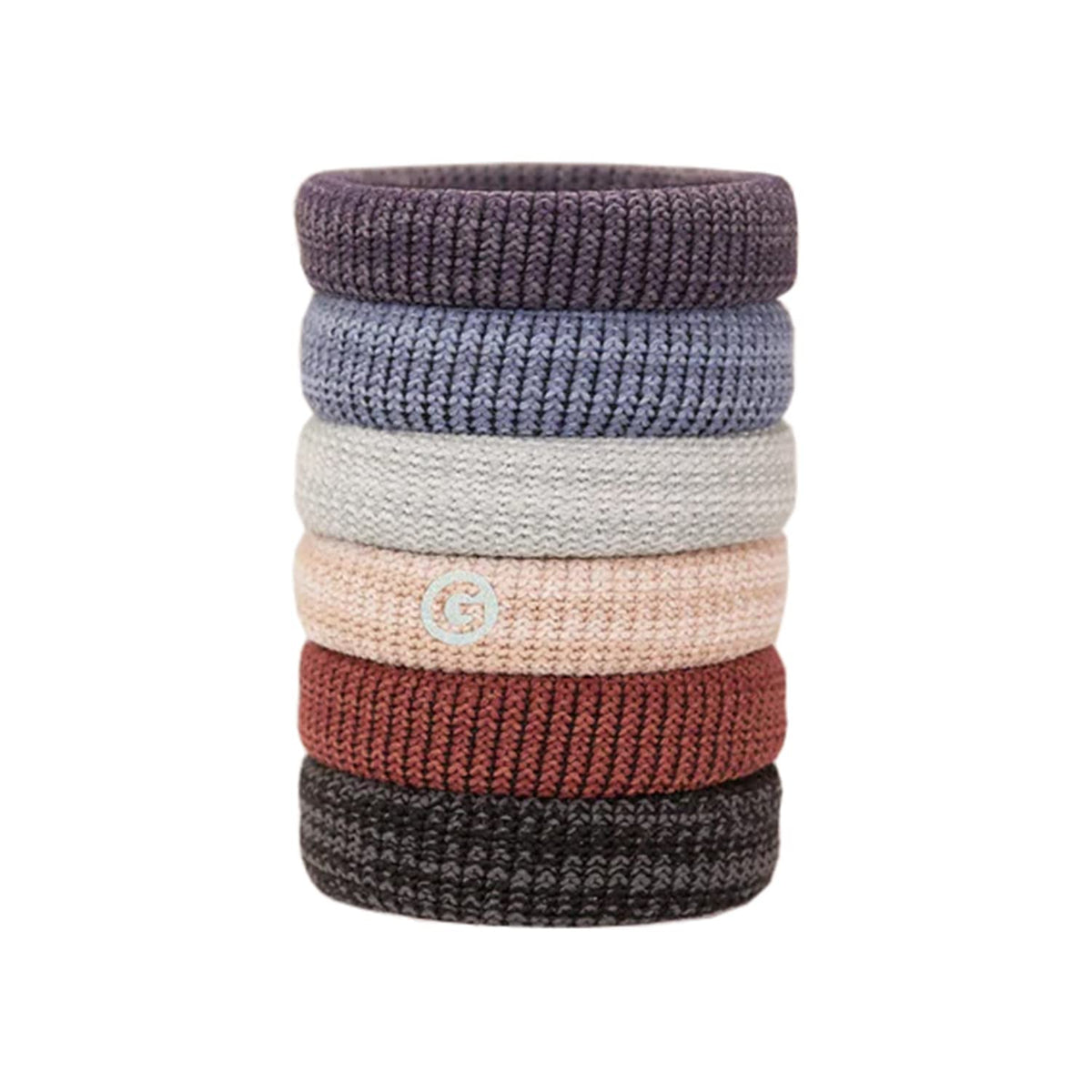 GIMME Thick Fit Hair Ties - No Damage Seamless Microfiber Elastics - 6 Count Heathered