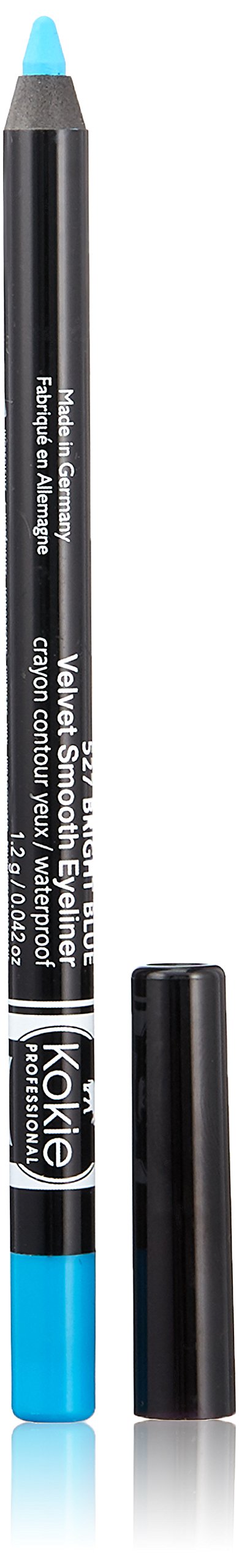 Kokie Waterproof Velvet Smooth Eyeliner Pencil, Bright Blue, 0.042 oz - Long-Lasting Color