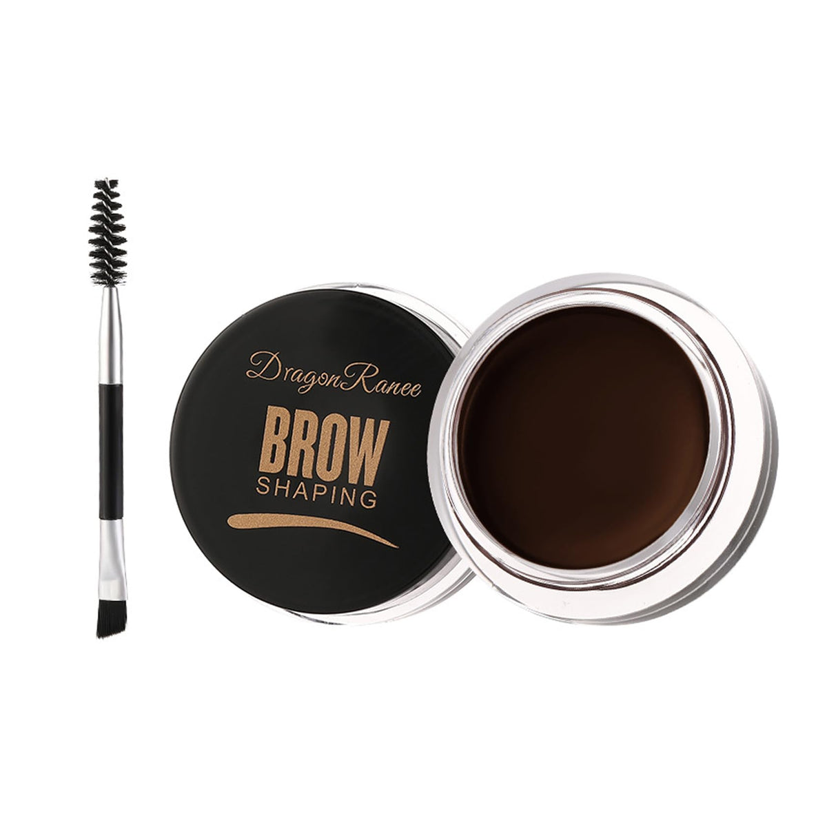 Ionsgako Eyebrow Pomade Gel, Long Lasting Waterproof, Soft Smooth With Brush - Black Coffee