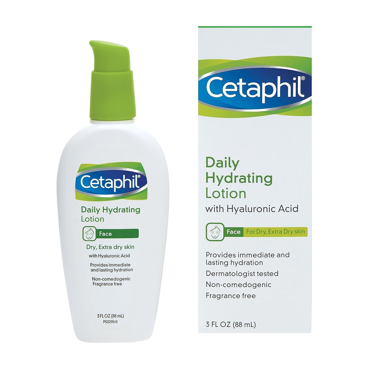 Cetaphil Daily Hydrating Lotion With Hyaluronic Acid, 3 Fl Oz - Moisturizer For Dry Skin