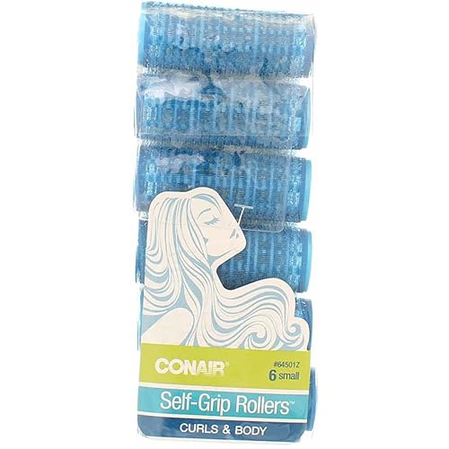 Conair 64501Z Small Self Grip Rollers - 6 Pack, Red, Perfect For Volume And Styling