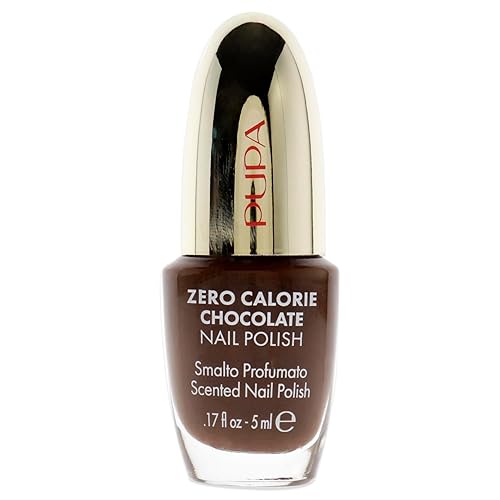 Pupa Milano Zero Calorie Chocolate Nail Polish 006 Brownie - Glass-Effect Gel, 0.17 Oz