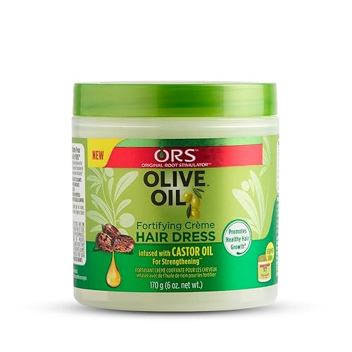 Ors Olive Oil Fortifying Cream Hair Dress With Castor Oil - 6 Oz Strengthening Treatment