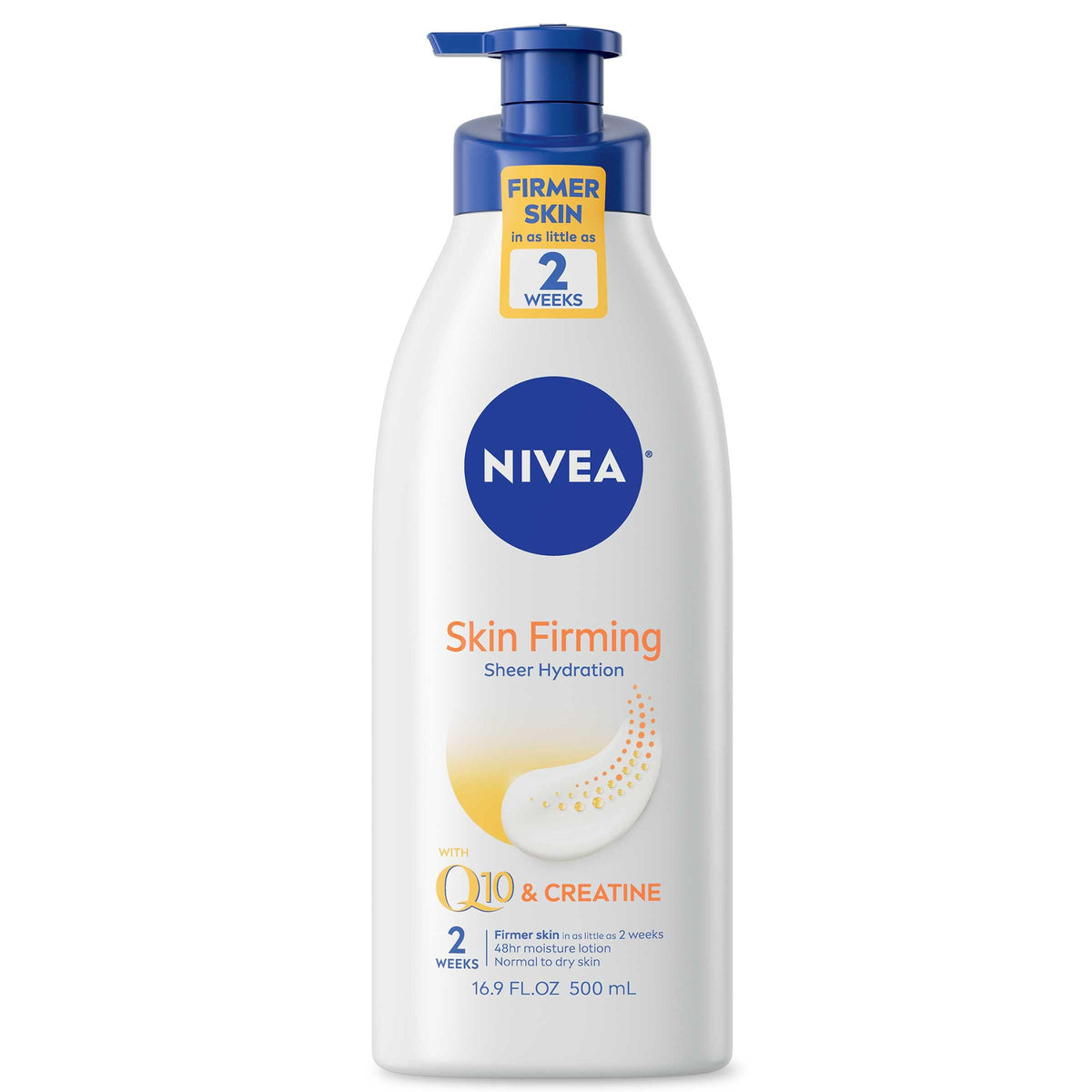 Nivea Skin Firming Hydrating Body Lotion With Q10 For Normal Skin, 16.9 Fl Oz Pump