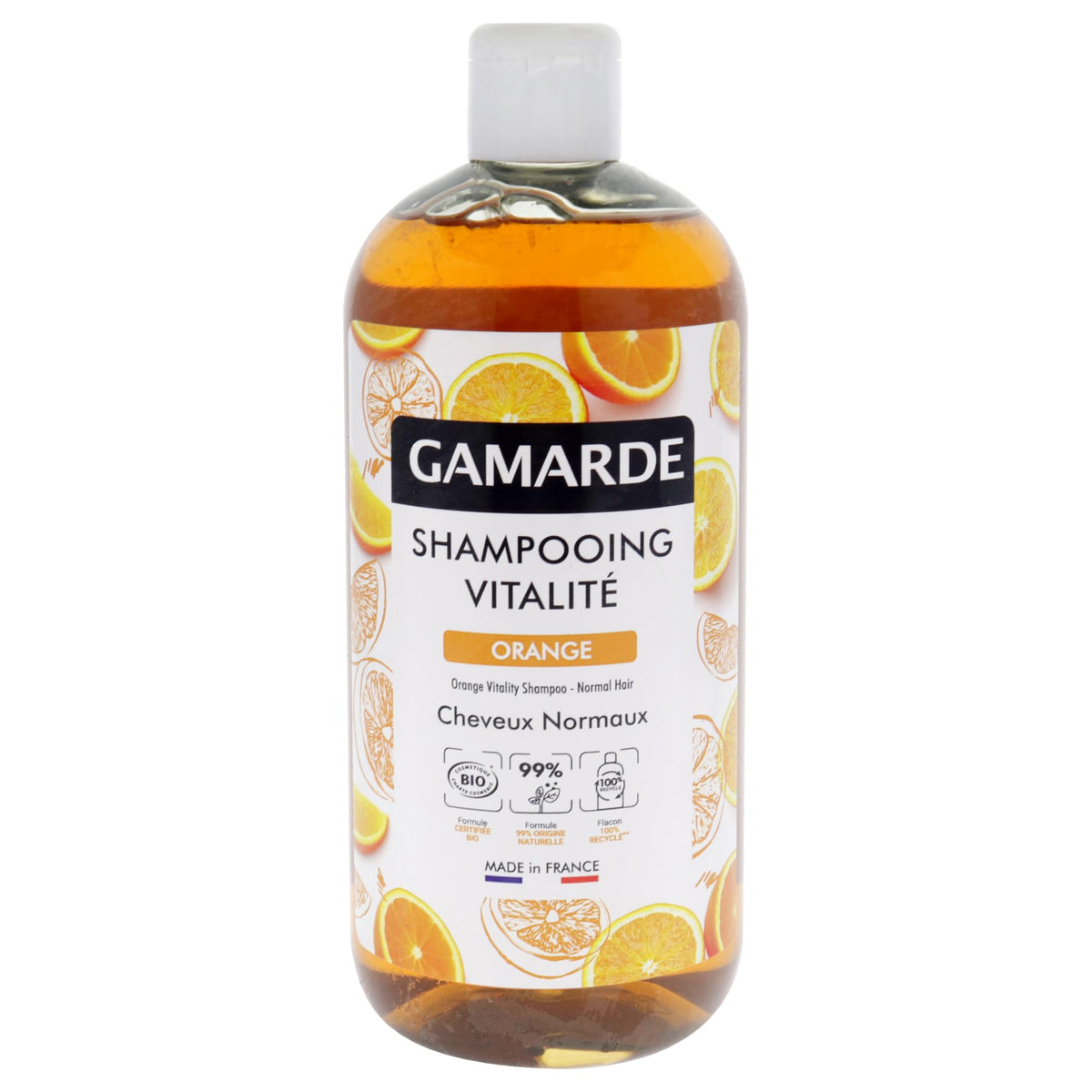 Gamarde Orange Vitality Shampoo for Normal Hair, 16.9 oz - Unisex Cranberry Color