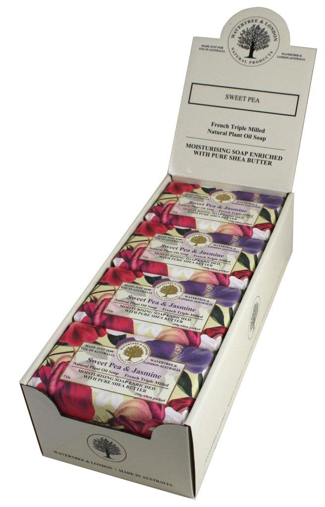 Wavertree & London Sweet Pea & Jasmine Soap - 8 Bars, 7Oz Moisturizing Triple Milled Soap