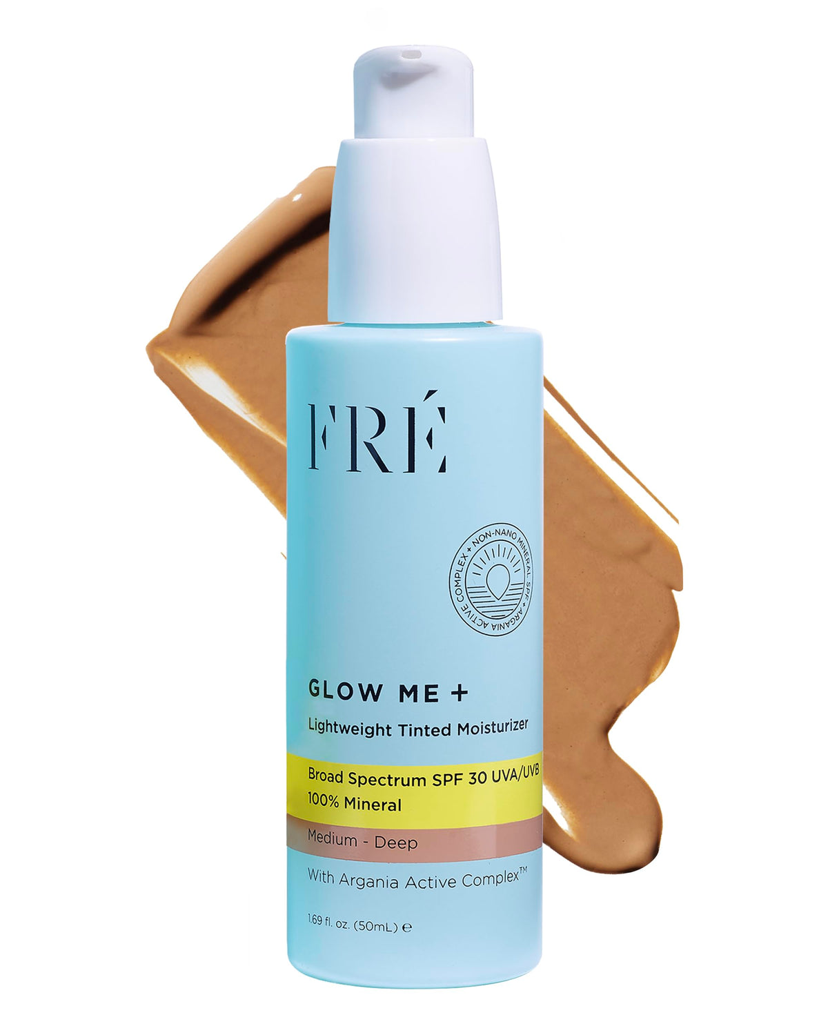 Fré Glow Me Tinted Mineral Sunscreen Spf 30 - Hydrating Face Cream, Reef-Safe, 1.69 Fl