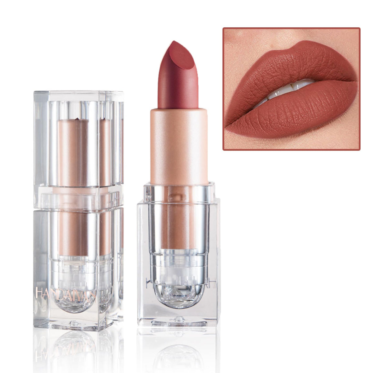 Ionsgako Matte Nude Lipstick - Long Lasting Waterproof Velvet Lip Gloss In Oolong Tea - 0.04Oz