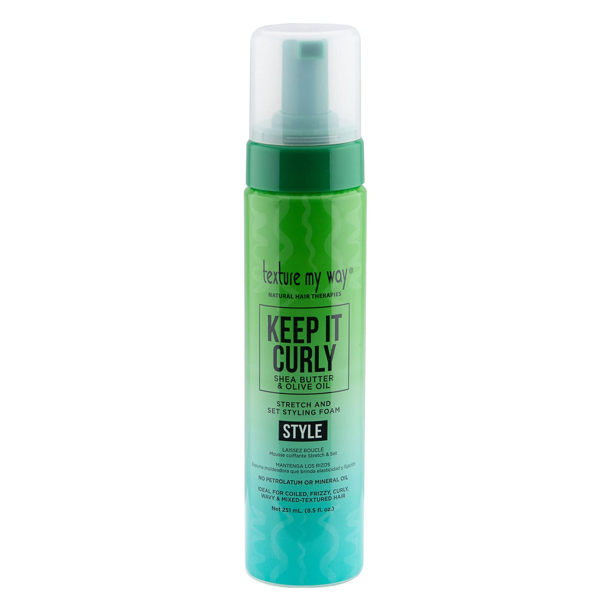 Texture My Way Keep It Curly Foam - 8.5 Oz For Coiled, Curly & Frizzy Hair Styling