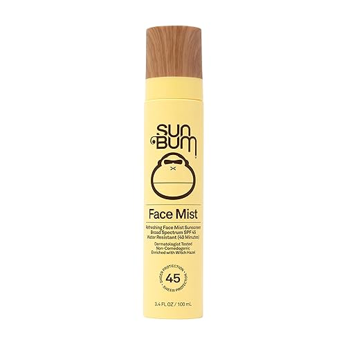 Sun Bum Spf 45 Sunscreen Face Mist - Broad Spectrum, Moisturizing, Travel Friendly, 3.4 Oz