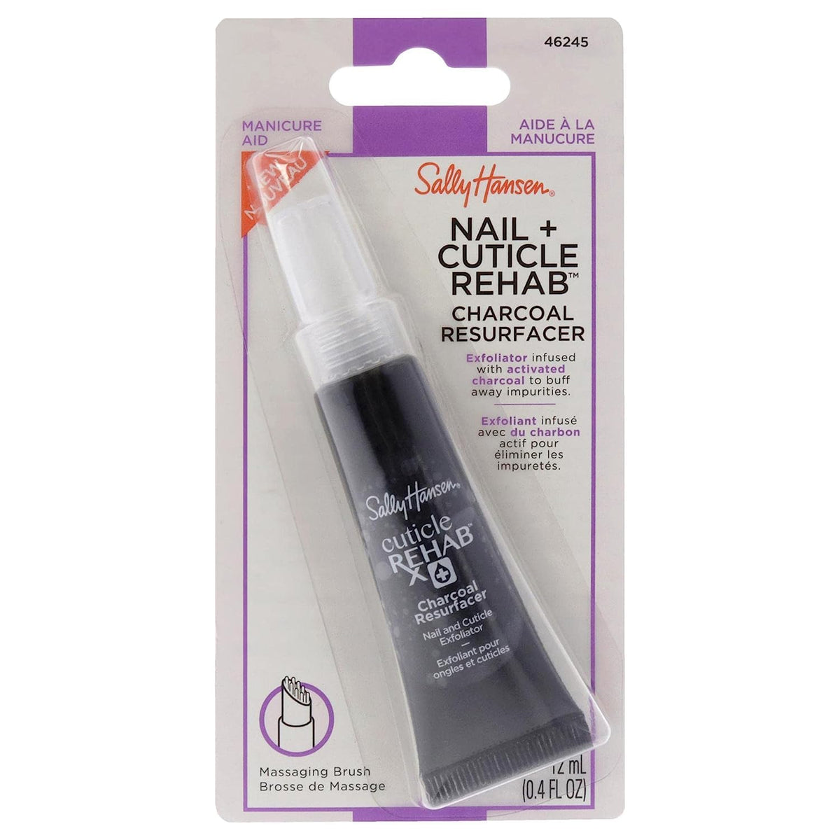 Sally Hansen Nail Rehab Charcoal Resurfacer  46245 Exfoliator Women 04 oz