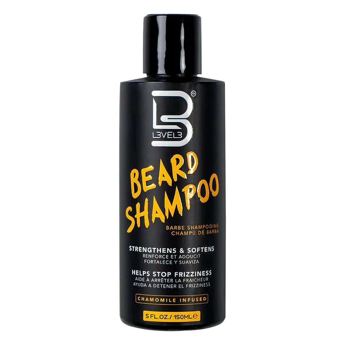 L3 Level 3 Beard Shampoo - Cleanse, Nourish & Soften Frizzy Beards - 5 Fl Oz