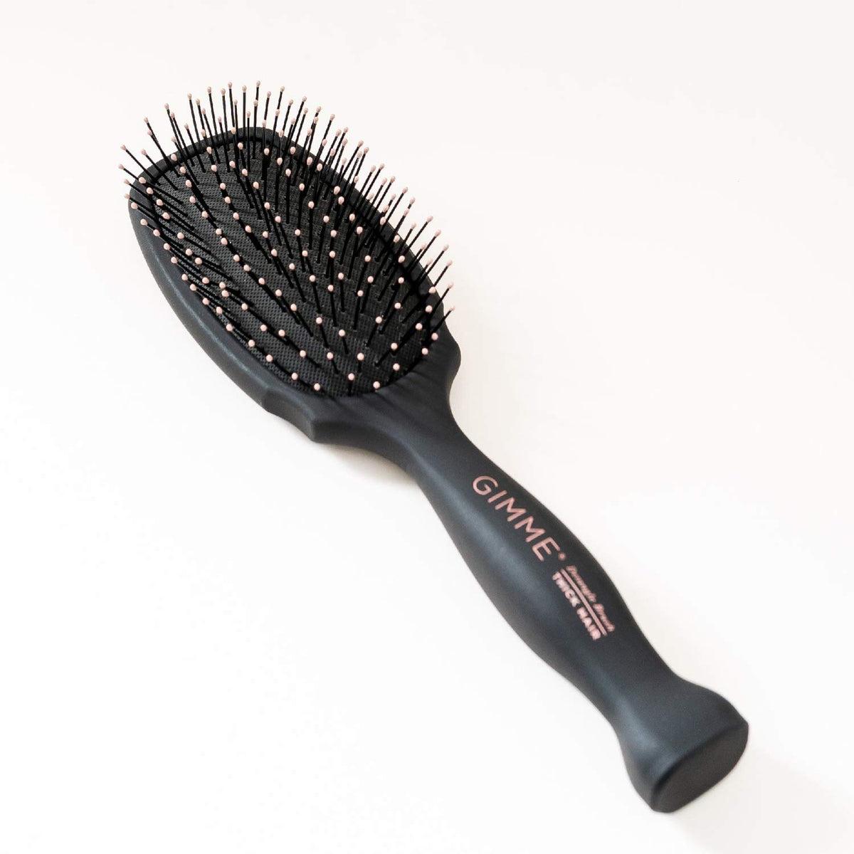 GIMME Thick Hair Brush - Damage-Free Detangling Paddle Brush for Curly & Thick Hair, Black