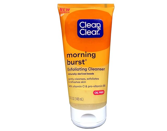 Clean & Clear Morning Burst Exfoliating Facial Scrub, Oil-Free, Vitamin C & Ginseng, 5 Oz