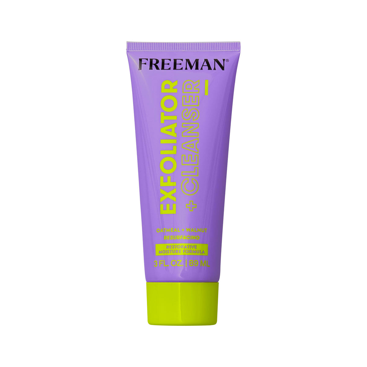 Freeman Exfoliating Face Wash, Dual-Purpose Cleanser & Scrub With Oatmeal & Walnut, 3 Fl Oz