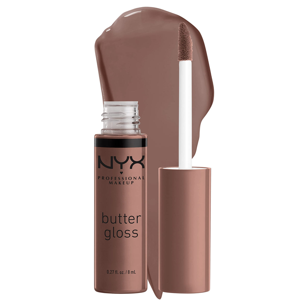 NYX PROFESSIONAL MAKEUP Butter Gloss in Cinnamon Roll - Non-Sticky Lip Gloss, 0.27 Fl Oz