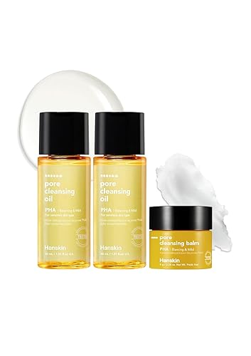 Hanskin Pha Pore Cleansing Oil & Balm Set - Travel Size Makeup Remover For Sensitive Skin