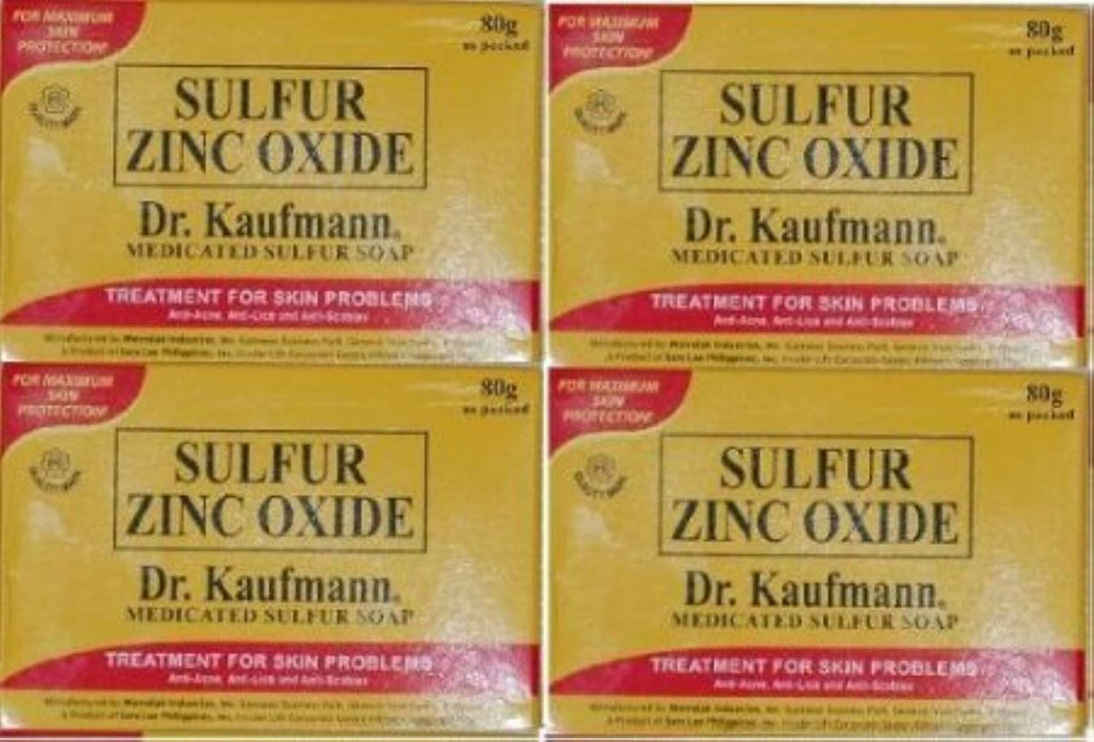 Dr. Kauffman Medicated Sulfur Soap, Lot Of 4, 0.71 Oz Each, Acne Treatment, Skin Care