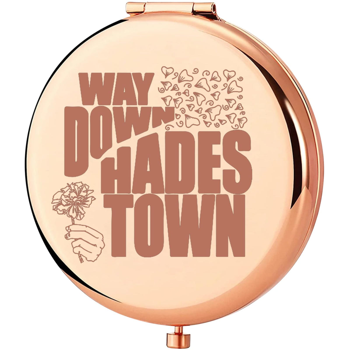 Keychin Hadestown Musical Pocket Mirror - Compact Makeup Mirror For Hadestown Fans