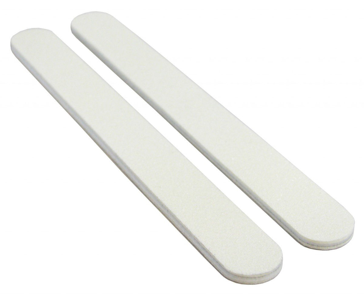 Iridesi White 80/80 Washable Nail File 12 Pack - Professional Quality Acrylic Buffers