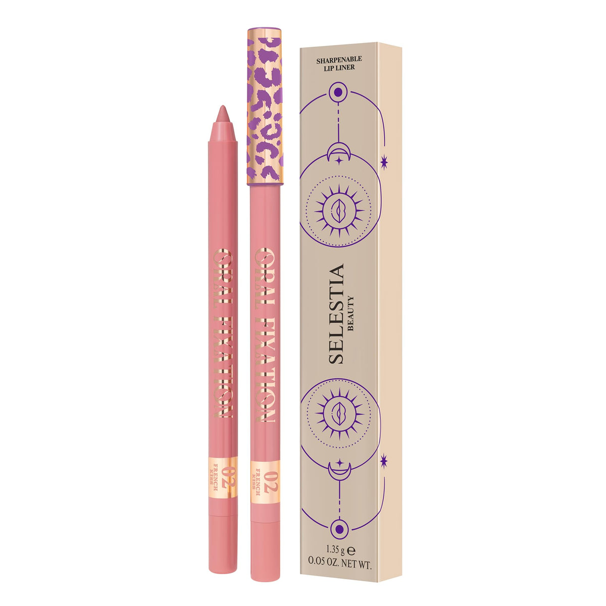 Selestia Beauty Lip Liner - Long-Lasting Waterproof Pencil In French Kiss, 0.17 Oz