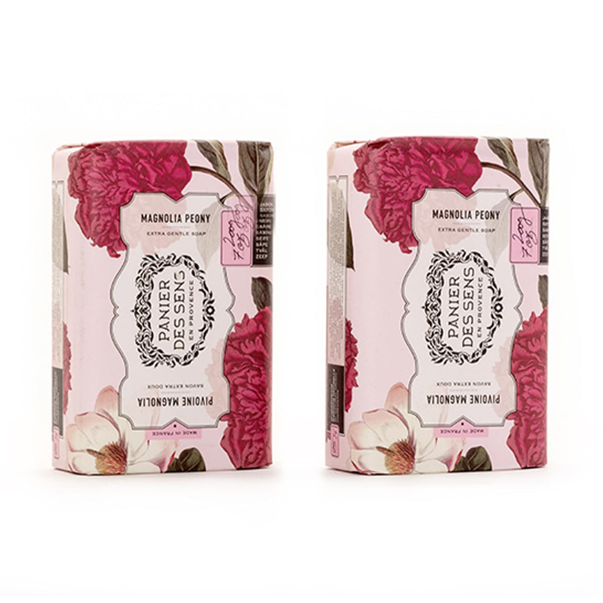 Panier Des Sens Magnolia Peony Shea Butter Soap Bars - 95% Natural, 2 X 7Oz, Made In France