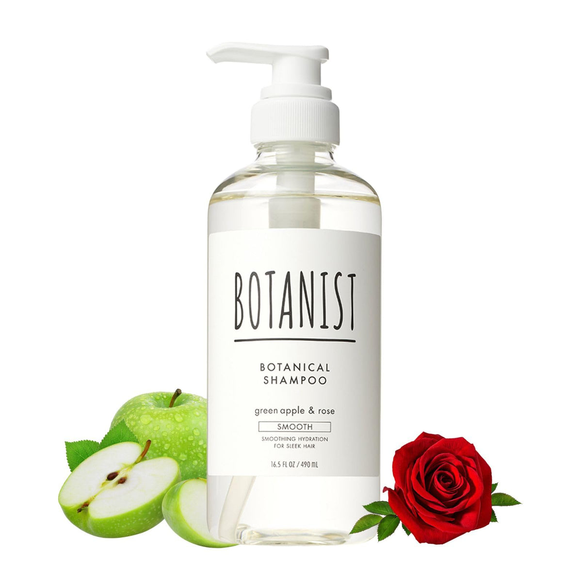 Botanist Organic Shampoo For Tangled Hair, Moisturizing, Sulfate Free, Green Apple & Rose, 16.5