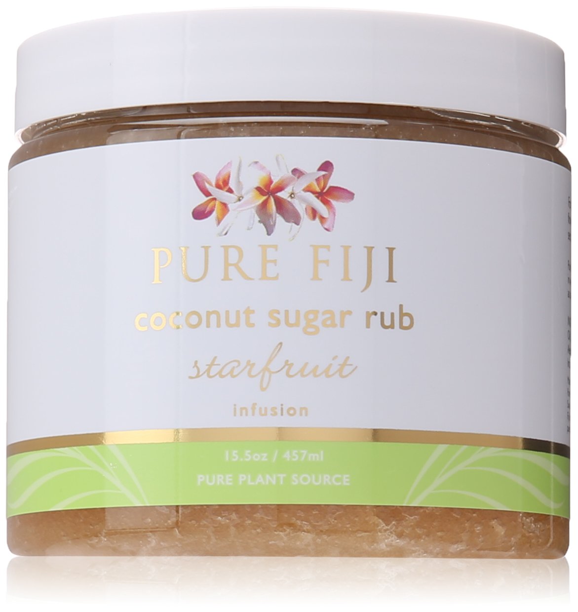 Pure Fiji Coconut Sugar Body Scrub - Organic Exfoliator For Smooth Skin, Starfruit, 15.5 Oz